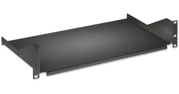 Intellinet Polica do racku 19" čierna / Rack polica / 2U / hĺbka 400 mm / nosnosť 25 kg (710916)