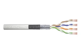 Digitus kábel drôt SF/UTP sivý / Sieťový kábel / CAT 5e / AWG 26/7 / 100 m / PVC (DK-1531-P-1-1)