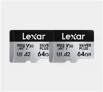 Lexar Professional SILVER PLUS microSDXC 64GB 2 ks / čítanie: 205MBps / zápis: 100MBps / UHS-I / V30 (LMSSIPL064G-B2ANG)