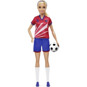 Mattel Barbie futbalová bábika Barbie v červenom drese