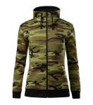 Camo Mikina na zips maskáčová zelená L