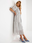 Dámske šaty LK SK 508963 1.38 Biela s čiernou - Lakerta L/XL bílá-černá