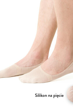 PÁNSKE BAVLNENÉ PONOŽKY SO SILIKÓNOM 058 SVĚTLE BÉŽOVÁ 41-43