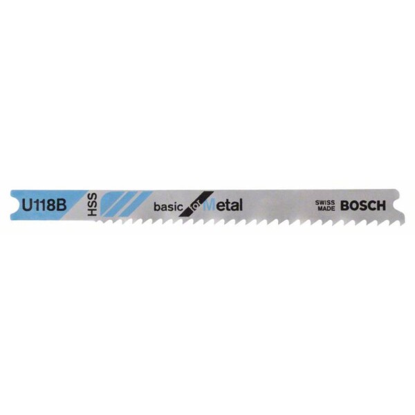 Bosch Accessories 2608631771 Jigsaw blade U 118 B Basic for Metal 3 ks; 2608631771
