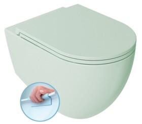 ISVEA - INFINITY závesná WC misa, Rimless, 36,5x53cm, zelena mint 10NF02004-2T