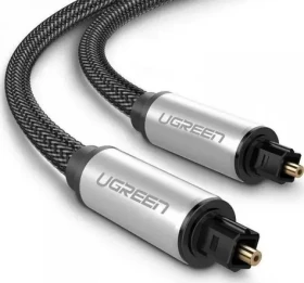 Ugreen AV108 Toslink audio optický kábel (MM) hliníkový oplet 1m šedá (10539)