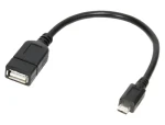 LogiLink USB-A - Micro-USB B čierna / OTG kábel / USB 2.0 / 0,2 m (AA0035)