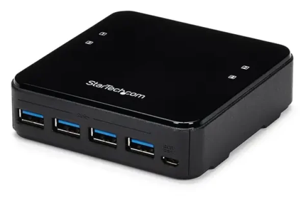 StarTech 4X4 USB 3.0 Sharing Switch čierna / Zdieľací prepínač USB / 4X USB-A / 5 Gbit / s / plast (HBS304A24A)