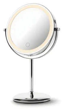 Medisana CM 844 chróm / Kozmetické zrkadlo / 2v1 / LED podsvietenie / 7x zväčšenie / O 14,5 cm (88553)