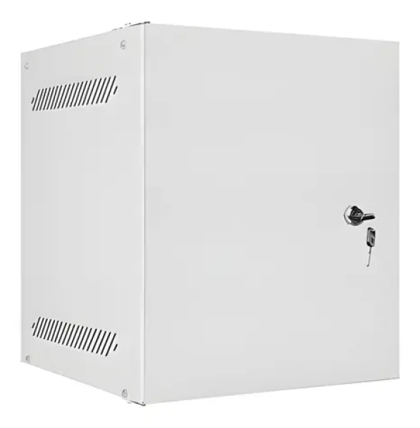 Lanberg WF10 sivá / Nástenný rozvádzač 10" / 6U / 280x310 mm / kovové dvere / ploché balenie (WF10-2306-00S)