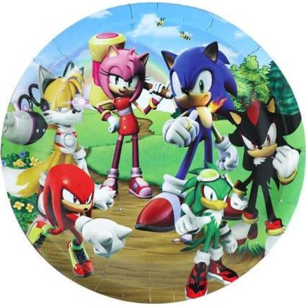 Párty papierové taniere 22cm 10ks Ježko Sonic - Cakesicq - Cakesicq