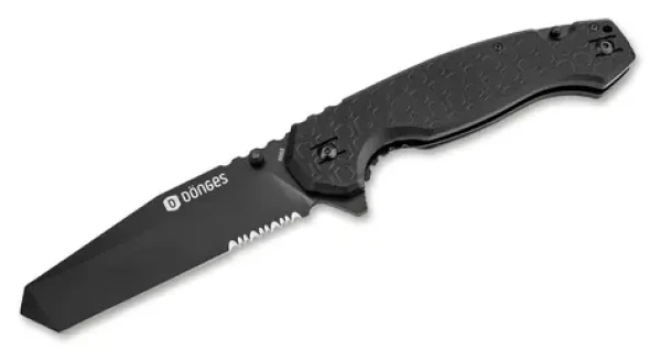 Dönges Professional Tactical čierna / Vreckový nôž / Tanto čepeľ / D2 oceľ / Linerlock (01DG006)