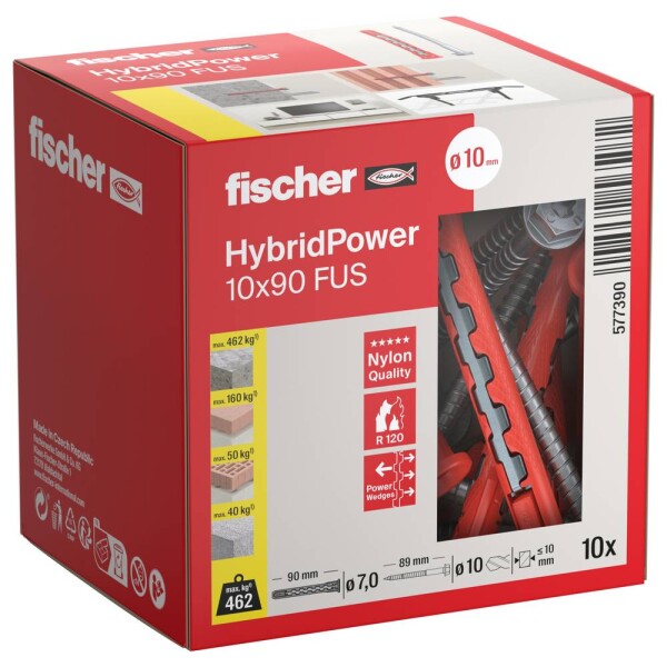 Fischer HybridPower sada hmoždiniek 90 mm 577390 10 ks; 577390