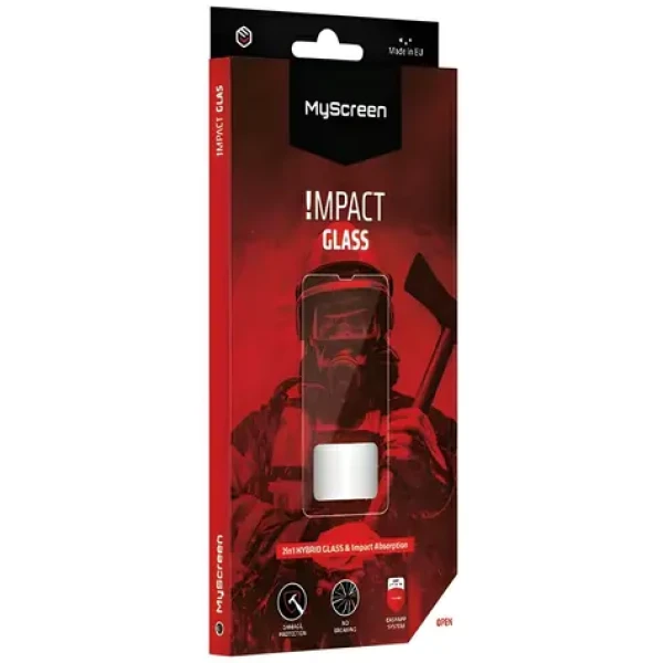 MyScreen ImpactGLASS iPhone 14 Pro Max čierna / Ochranné sklo / Hybridné / Anti-impact / 8H (M6864IMPG PLUG)