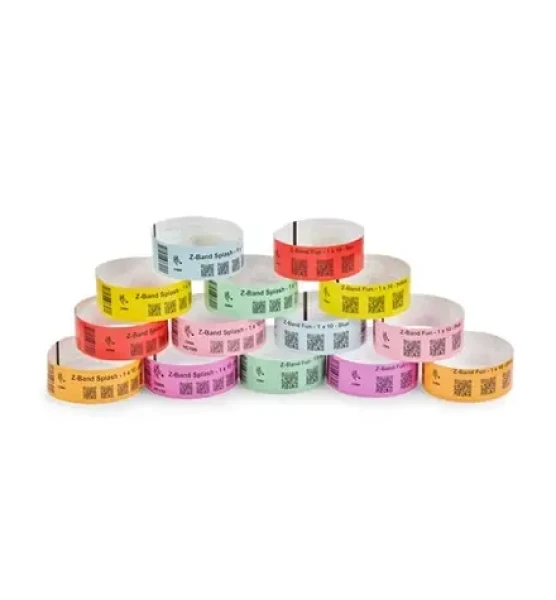 ZEBRA Wristband / PP / 1x10in (25.4x254mm) / DT / Z-Band Splash / Adhesive closure / 350/roll / 6/box / Green (10012717-4K)