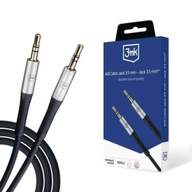 3mk audio kábel 3.5 mm jack - 3.5 mm jack čierna / dĺžka 1 m (5903108528771)