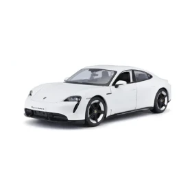Bburago Porsche Taycan Turbo S biela 1:24