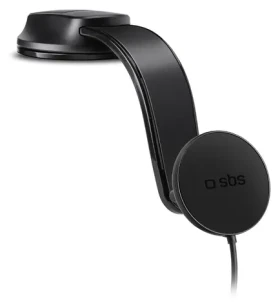 SBS Flexy čierna / Držiak do auta / MagSafe / bezdrôtové nabíjanie 15W / silikónová prísavka