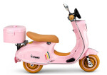 Mamido Detský elektrický skúter Vespa 2x35W s kufríkom ružový