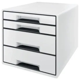 Leitz Wow CUBE biela / Zásuvkový box / 4 zásuvky / plast (52521001)