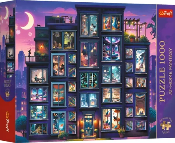 Trefl Puzzle Premium PLUS At-home Fantasy: Noc plná príbehov