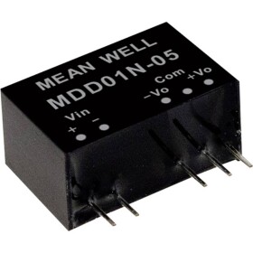 MEAN WELL MDD01N-05 DC / DC menič napätia, modul 100 mA 1 W Počet výstupov: 2 x; MDD01N-05