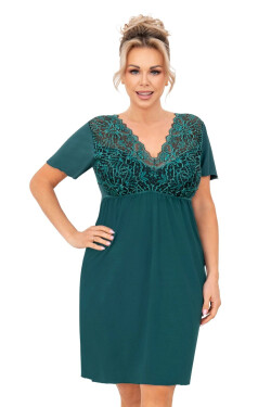 Dámska nočná košeľa Melania green plus - Donna Zelená 4XL