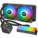 Thermaltake Floe RC240 CPU amp; Memory čierna / AIO vodný chladič CPU / 2x 120 mm / 1500 RPM @ 28.2 dB / 59.28 CFM (CL-W271-PL12SW-A)