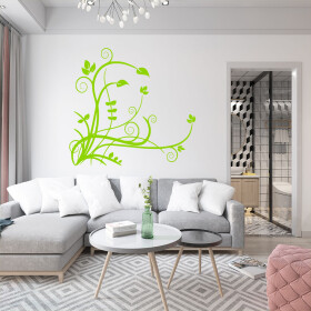 Veselá Stena Samolepka Rozkvitnutý ker Farba: zelená, Veľkosť: 60 x 56 cm