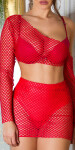 Sexy Koucla 2Piece Set / net skirt and Top red Einheitsgroesse