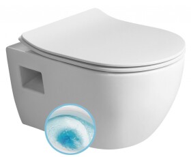 Bruckner - LUNA závesná WC misa, Vortex Rimless, 35,5x49cm, biela 201.331.4