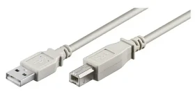 MicroConnect kábel USB2.0 A (M) - USB2.0 B (M) 5m biela / 480Mbit/s (USBAB5)