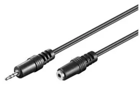 MicroConnect Audio kábel Jack 2.5mm (M) - Jack 2.5mm (F) 2 m čierna (33723)