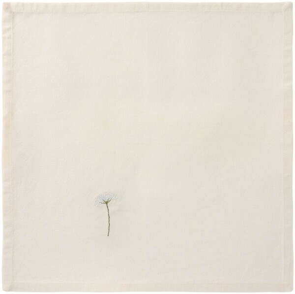 Ib Laursen Látkový obrúsok s výšivkou Flora White umbel flower