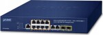 Planet PLANET IPv4/IPv6, 8-Port Managed Zarządzany L2/L4 Gigabit Ethernet (10/100/1000) Obsługa PoE 1U Modrý