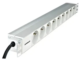 Schrack IU070110 / Napájací panel / 19" / 1U / 9x zásuvka ČSN / kábel 2 m (IU070110)
