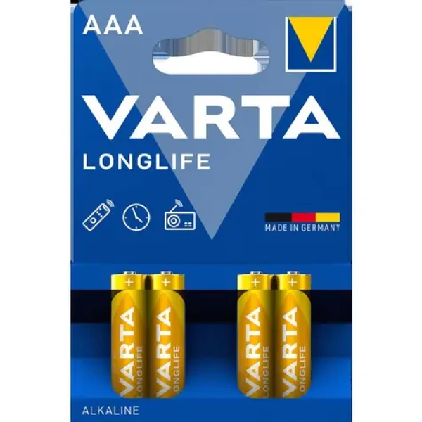 Varta Longlife Batéria Micro AAA 4ks / 1.5V / alkalická / v blistri (486857)