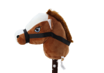 Mamido Kôň na tyči Hobby Horse krátkosrstý so zvukmi tmavo hnedý