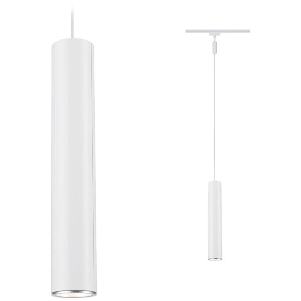 Paulmann URail Pendel Catalejo svietidlo pre lištové systémy (230 V) URail GU10 biela, chróm (matný); 96817