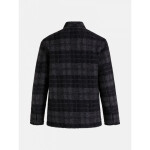 Pánska vlnená teplá košeľa / bunda Style G77965060-149 Black with Dark Grey - Peak M černo-šedá