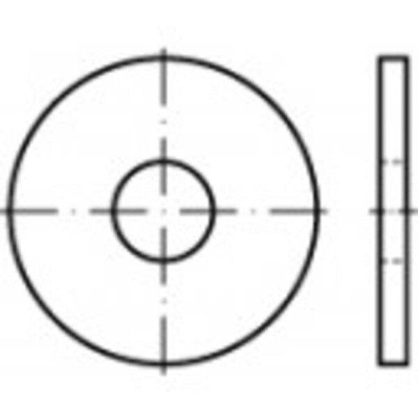 Podložka 22 mm 72 mm nerezová ocel A4 50 ks TOOLCRAFT 1060837; 1060837
