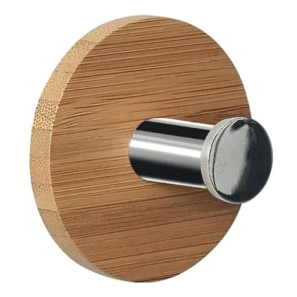 Spirella PUNT-Round drevený háčik na uteráky bambus / samolepiaci / priemer 50 mm (7610583147721)