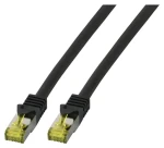 EFB CAT6A čierna / Patch kábel / S/FTP / 0,25 m / LSZH / RJ-45 (MK7001.0,25B)