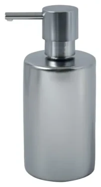 Spirella TUBE-Matt dávkovač mydla matne strieborný / Dávkovač mydla / keramika / 300 ml