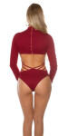 Sexy Koucla Neck Body with WOW back view BORDEAUX XS