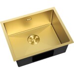 MEXEN - Trixo oceľový drez 1-bowl 540 x 440 mm, zlatá 6414541000-55