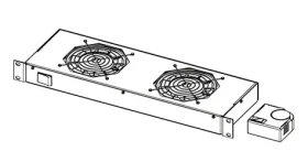 Legrand EVO / Ventilačná jednotka / 1U / 2x ventilátor / Termostat (EC1U2V)