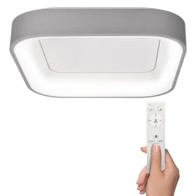 Solight WO769-G LED stropné svetlo štvorcové Treviso 48W šedá / 2880lm / stmievateľné / diaľkové ovládanie (8592718026752)