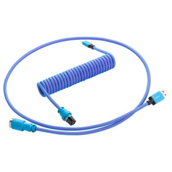 CableMod PRO Coiled Keyboard Cable USB-C - USB-A 1.5m Galaxy Blue / Kábel pre klávesnicu (CM-PKCA-CLBALB-ILB150ILB-R)