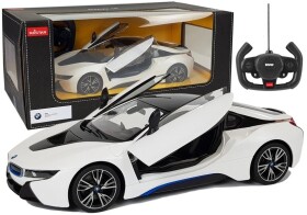 Mamido Športové autíčko BMW i8 Rastar na diaľkové ovládanie RC s automatickými dverami 1:14 biele